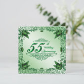 Elegante 55e trouwdag uitnodiging 5.25x5.25 (Staand voorkant)