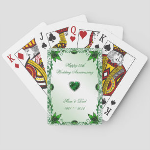 Elegante 55e trouwdagjubileum pokerkaarten