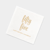 Elegante 55e verjaardag moderne gouden folie serve folie servetten (Links)