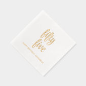 Elegante 55e verjaardag moderne gouden folie serve folie servetten (Rechts)