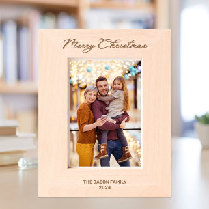 Elegante 5 * 7 vrolijke kerstklassiekers typografi gegraveerde lijstjes