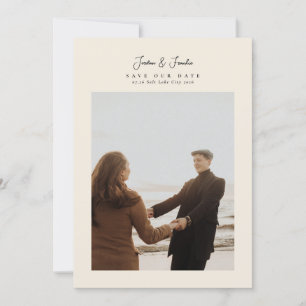 Elegante 5 foto collage script kalligrafie bruilof save the date