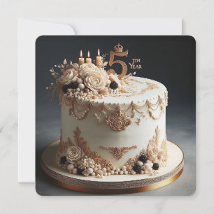 ELEGANTE 5E BRUILOFT JUBILEUM CAKE