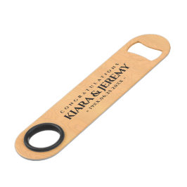 Elegante 5e houten huwelijksjubileum speed flessenopener