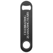 Elegante 5e houten huwelijksjubileum speed flessenopener (Achterkant)