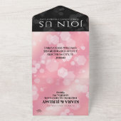 Elegante 5e huwelijksverjaardag met rozenkwarts all in one uitnodiging (Buitenkant)