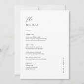 Elegante 5x7" Bruiloft Tafel Menu Kaarten Printbar (Voorkant)