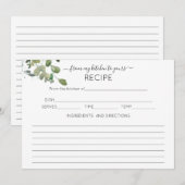 Elegante 5x7 Eucalyptus Recept Kaart (Voorkant / Achterkant)