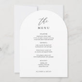 Elegante 5x7" Huwelijk Tafel Menu Kaarten Plat Men (Voorkant)