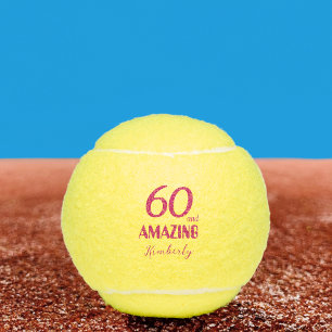 Elegante 60 en Amazing Pink 60e verjaardag Tennisballen