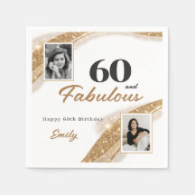 Elegante 60 en Fabulous Gouden Foto Verjaardagsfee