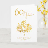 Elegante 60 en fantastische gouden twijgen 60e ver kaart (Gele Bloem)