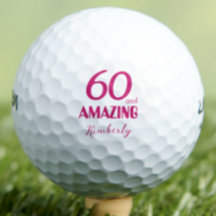 Elegante 60 en geweldige roze verjaardagsgolfballe
