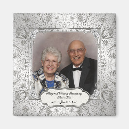 Elegante 60e bruiloft Jubileum fotomagneet Magneet