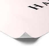 Elegante 60e Roze Verjaardagsfeestje Poster (Hoek)