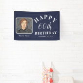 Elegante 60e verjaardag banner met foto (Insitu)