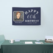 Elegante 60e verjaardag banner met foto (Beurs)