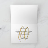 Elegante 60e verjaardag Goud & Zwart Kaart (Binnen)