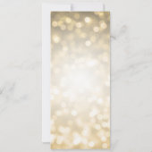 Elegante 60e verjaardag menu Gold Bokeh Lights Kaart (Achterkant)