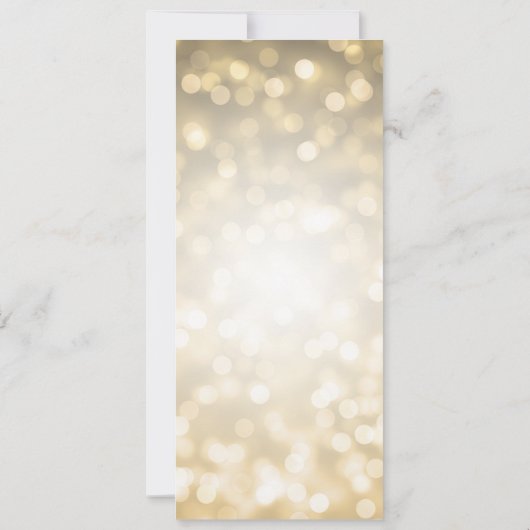 Elegante 60e verjaardag menu Gold Bokeh Lights Kaart (Achterkant)