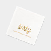 Elegante 60e verjaardag moderne gouden folie serve folie servetten (Links)