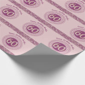 Elegante 60e verjaardag Roze Gouden Glitters & Str Cadeaupapier (Hoek)