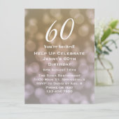 Elegante 60e verjaardag uitnodiging voor haar (Staand voorkant)