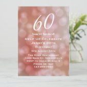 Elegante 60e verjaardag uitnodiging voor haar (Staand voorkant)