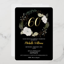 Elegante 60e verjaardagsfeest bloemenkranstint gou