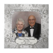 Elegante 60ste bruiloft Jubileum Foto Tegel Tegeltje (Voorkant)