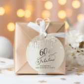 Elegante 60ste Verjaardagsfeestje Gouden Glitter D Bedankjes Labels
