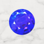 Elegante 65e blauw saphiren huwelijksjubileum confetti (Kleine voorkant)