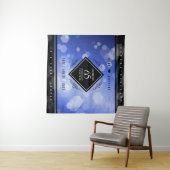 Elegante 65e Blauwe Saffier Huwelijksjubileum Wandkleed (In Situ (horizontaal))