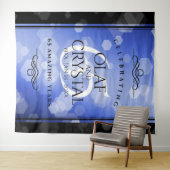 Elegante 65e Blauwe Saffier Huwelijksjubileum Wandkleed (In Situ (horizontaal))