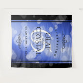 Elegante 65e Blauwe Saffier Huwelijksjubileum Wandkleed (Voorkant (horizontaal))