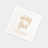 Elegante 65e bruiloft Jubileum Gold Foil servetten (Links)