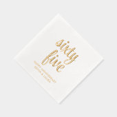 Elegante 65e bruiloft Jubileum Gold Foil servetten (Rechts)
