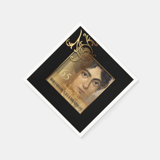 Elegante 65e verjaardag fotopapier servetten (Hoek)