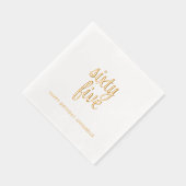 Elegante 65e verjaardag moderne gouden folie serve folie servetten (Rechts)