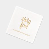 Elegante 65e verjaardag moderne gouden folie serve servetten (Links)