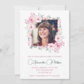 Elegante 65e verjaardag uitnodigingen Foto Boho (Voorkant)