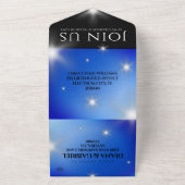 Elegante 67e Ster Saffier Huwelijksjubileum All In One Uitnodiging (Buitenkant)