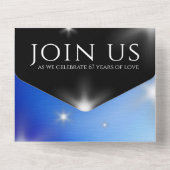 Elegante 67e Ster Saffier Huwelijksjubileum All In One Uitnodiging (Achterkant)