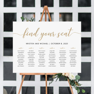 Elegante 6 Tafels Vind Uw Plaats Zitplaatsindeling Poster