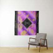 Elegante 6de Amethist Bruiloftjubileum Wandkleed (In Situ (horizontaal))