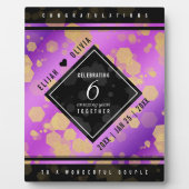 Elegante 6e amethist bruiloft jubileum fotoplaat (Voorkant)