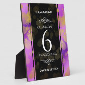 Elegante 6e amethist bruiloft jubileum fotoplaat (Zijkant)