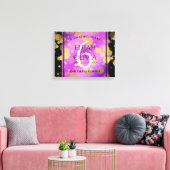 Elegante 6e amethist bruiloftjubileum canvas afdruk (Insitu (Woonkamer))