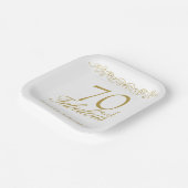 Elegante 70 en Fabulous 70th Verjaardag Papieren Bordje (Gebogen)