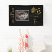 Elegante 70 en Fabulous Twigs 70e verjaardag foto Spandoek (Insitu)